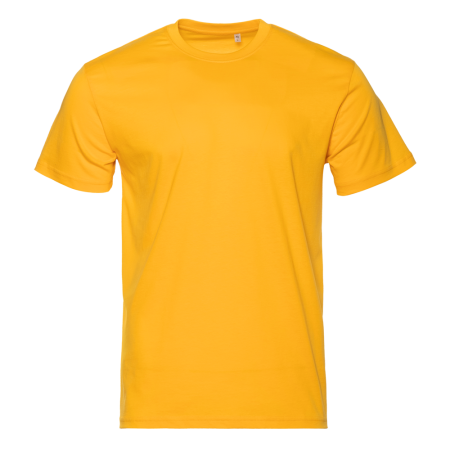 Жёлтая футболка арт. 51 прямого кроя из 100% хлопка, 150 гр/м2, оптом | Мерч, униформа и текстиль для бизнеса  photo-0