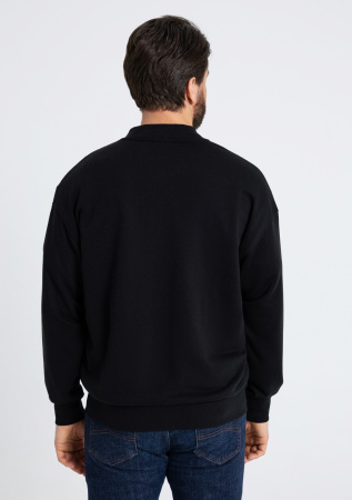 Черный однотонный бомбер арт. 70, футер 3-нитка (70% хлопок, 30% эластан), оптом | Мерч, униформа и текстиль для бизнеса photo-9
