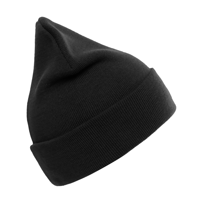 Черная шапка арт. 017 из 100% акрила, 300 гр/м2, оптом | Мерч, униформа и текстиль для бизнеса  фото-1