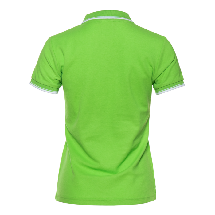 Женская ярко-зеленая рубашка поло арт. 04BK приталенного кроя, 80% хлопок, 20% полиэстер, 185 гр/м2, оптом | Мерч, униформа и текстиль для бизнеса  фото-1