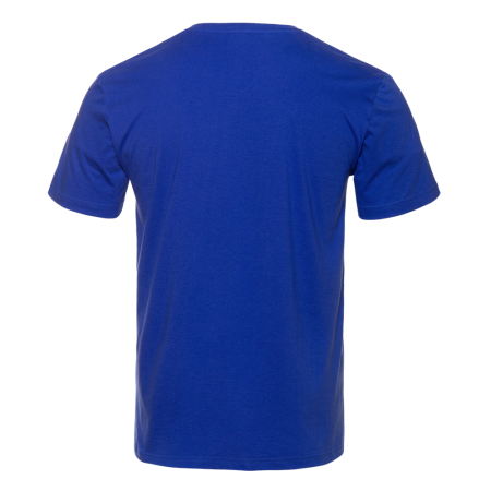 Синяя футболка арт. 02 прямого кроя из 100% хлопка, 160 гр/м2, оптом | Мерч, униформа и текстиль для бизнеса  photo-1