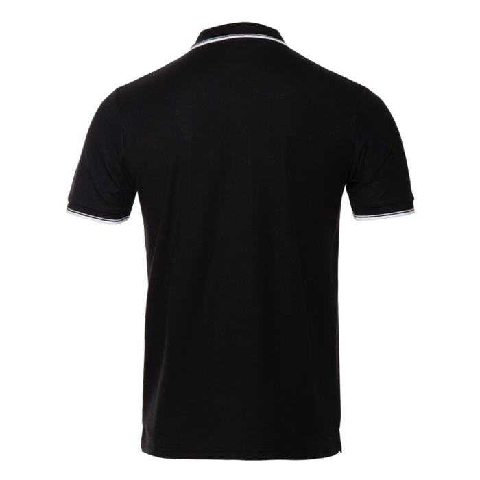 Рубашка поло мужская STAN с окантовкой хлопок/полиэстер 185, 04T, Чёрный (20) фото-1
