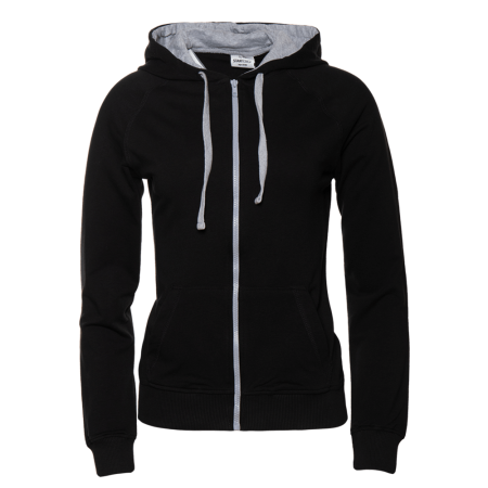 Толстовка женская STAN с капюшоном на молнии футер без начёса, 260, 61W, Чёрный (20) photo-0