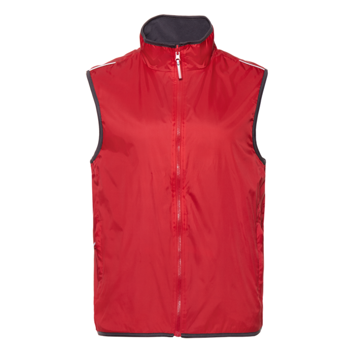 Красный однотонный двухсторонний жилет арт. 24N, Taffeta 210T, оптом | Мерч, униформа и текстиль для бизнеса фото-0