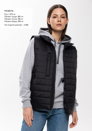 Черный ультралёгкий жилет арт. 87, 100% нейлон, оптом | Мерч, униформа и текстиль для бизнеса photo-2