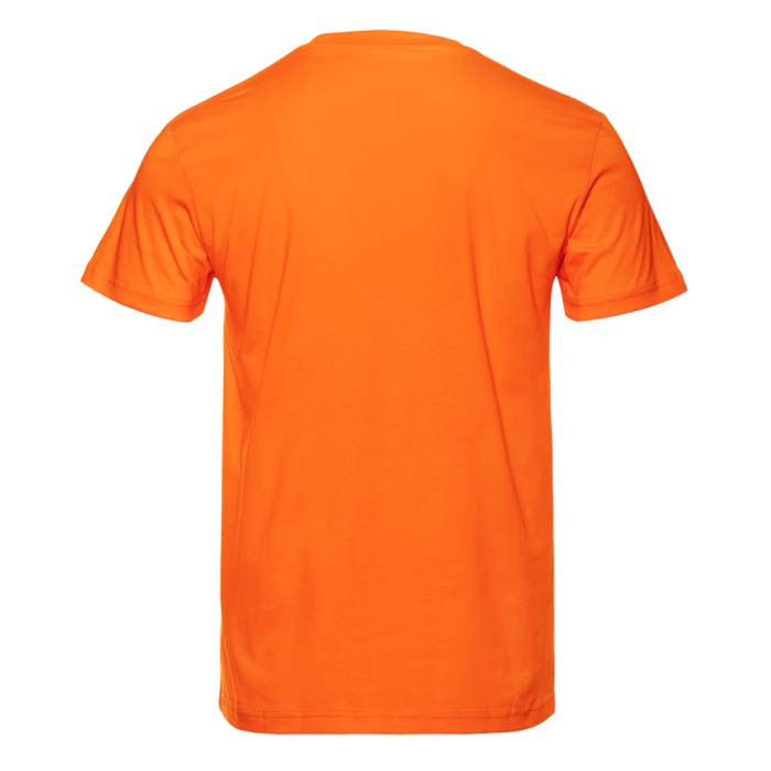 Оранжевая футболка арт. 51 прямого кроя из 100% хлопка, 150 гр/м2, оптом | Мерч, униформа и текстиль для бизнеса  фото-1