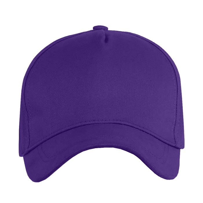 Фиолетовая бейсболка 5 клиньев из 100% хлопка, оптом | Мерч, униформа и текстиль для бизнеса  фото-1