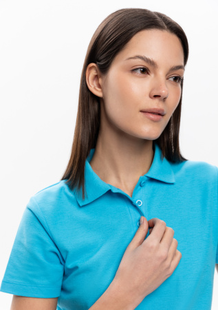 Рубашка поло женская STAN хлопок/полиэстер 185, 04WL, Бирюзовый (32) | Мерч, униформа и текстиль для бизнеса photo-6