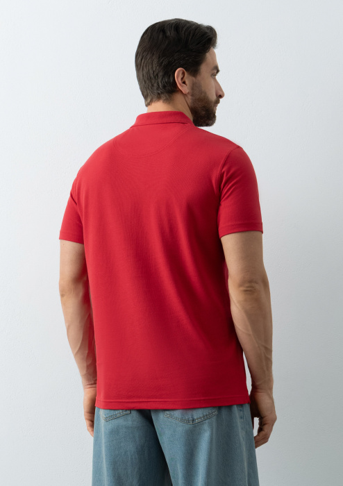 Рубашка поло унисекс STAN хлопок/полиэстер 185, 104, Красный (14) | Мерч, униформа и текстиль для бизнеса фото-4