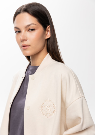 Молочный однотонный бомбер арт. 70, футер 3-нитка (70% хлопок, 30% эластан), оптом | Мерч, униформа и текстиль для бизнеса photo-11