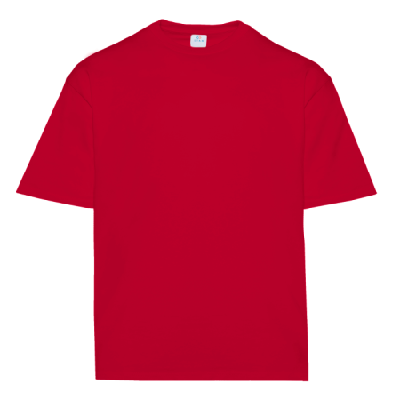 Красная футболка арт. 56 оверсайз кроя из 100% хлопка, 240 гр/м2, оптом | Мерч, униформа и текстиль для бизнеса  photo-0