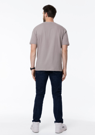 Светло-серая футболка арт. 02 прямого кроя из 100% хлопка, 160 гр/м2, оптом | Мерч, униформа и текстиль для бизнеса  photo-9