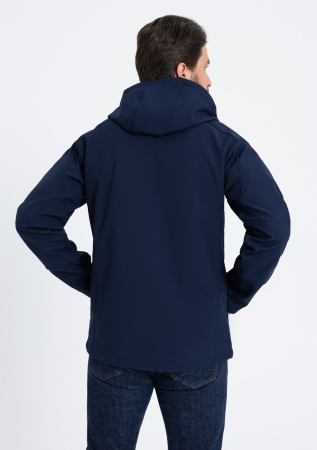 Темно-синяя однотонная куртка арт. 71N, softshell, оптом  | Мерч, униформа и текстиль для бизнеса photo-6