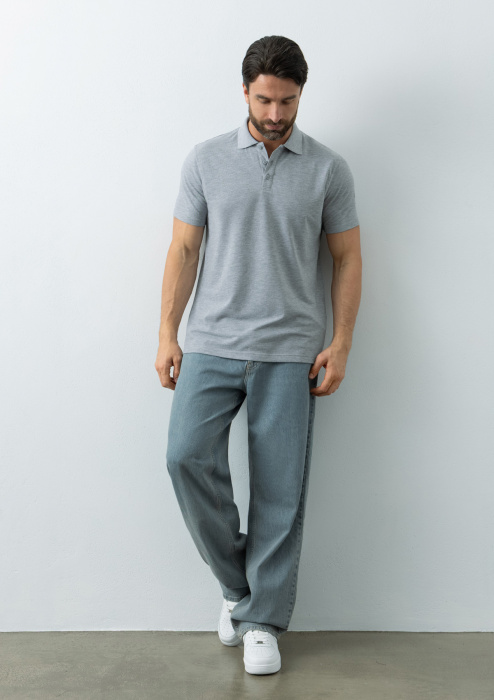 Рубашка поло унисекс STAN хлопок/полиэстер 185, 104, Серый меланж (50) | Мерч, униформа и текстиль для бизнеса фото-3