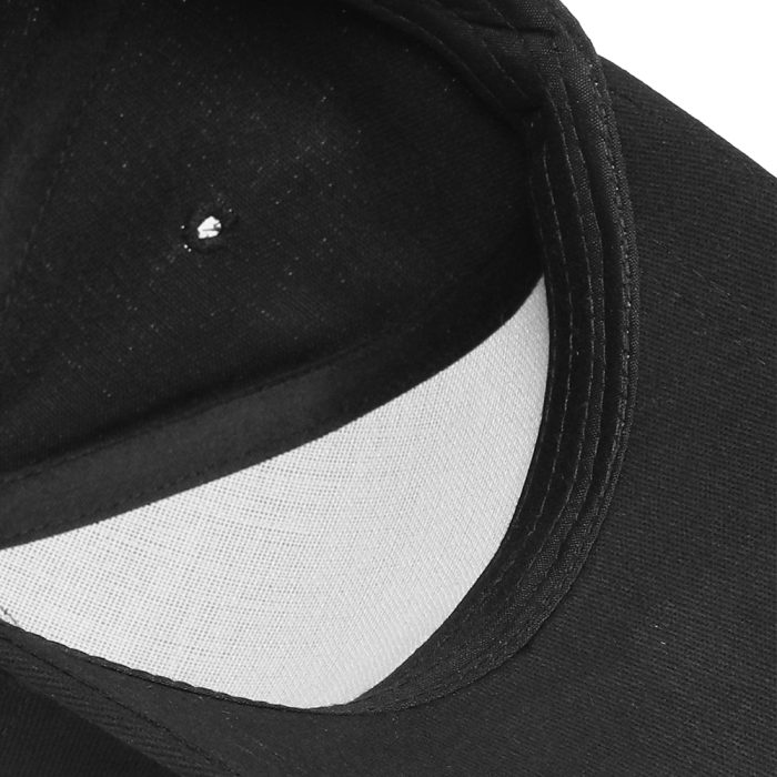 Черная бейсболка арт. 12, 5 клиньев из 100% хлопка, 260 гр/м2, оптом | Мерч, униформа и текстиль для бизнеса  фото-4