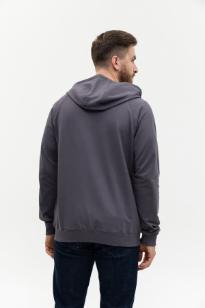 Толстовка мужская STAN с капюшоном на молнии футер без начёса 260, 61, Т-серый (100) | Мерч, униформа и текстиль для бизнеса photo-7