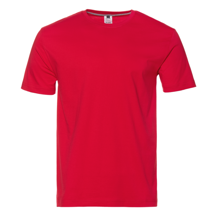 Красная футболка арт. 02 прямого кроя из 100% хлопка, 160 гр/м2, оптом | Мерч, униформа и текстиль для бизнеса  фото-0