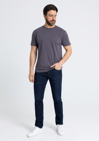 Тёмно-серая футболка арт. 08U прямого кроя из 100% хлопка, 180 гр/м2, оптом | Мерч, униформа и текстиль для бизнеса  photo-6