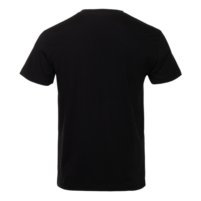 Чёрная футболка арт. 52 прямого кроя из 100% хлопка, 150 гр/м2, оптом | Мерч, униформа и текстиль для бизнеса  фото-2