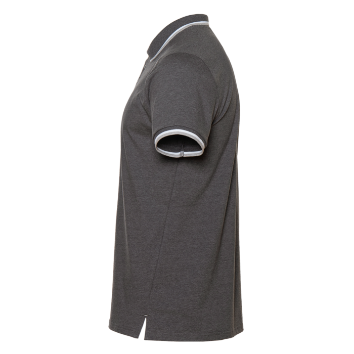 Темно-серая рубашка поло арт. 05 прямого кроя, 92% хлопок, 8% эластан, 200 гр/м2, оптом | Мерч, униформа и текстиль для бизнеса  фото-2