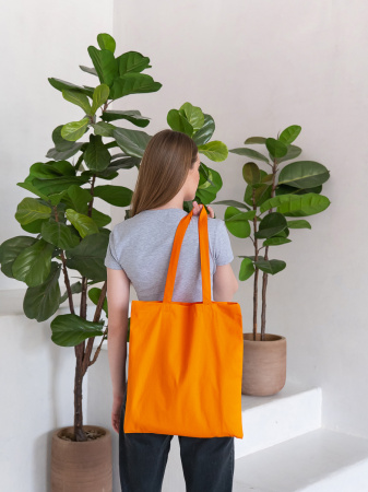 Оранжевая сумка шопер, оптом | Мерч, униформа и текстиль для бизнеса photo-3