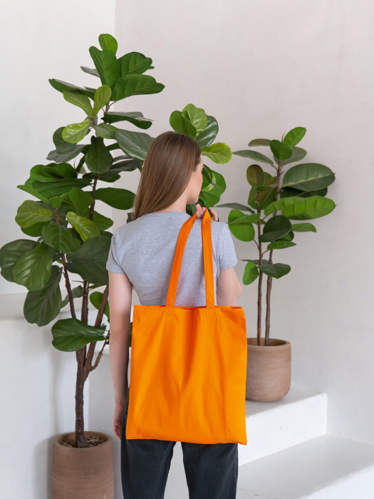 Оранжевая сумка шопер, оптом | Мерч, униформа и текстиль для бизнеса фото-3