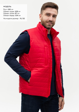 Красный ультралёгкий жилет арт. 87, 100% нейлон, оптом | Мерч, униформа и текстиль для бизнеса photo-2