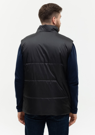 Черный однотонный утепленный жилет арт. 84, 100% нейлон, оптом | Мерч, униформа и текстиль для бизнеса photo-3