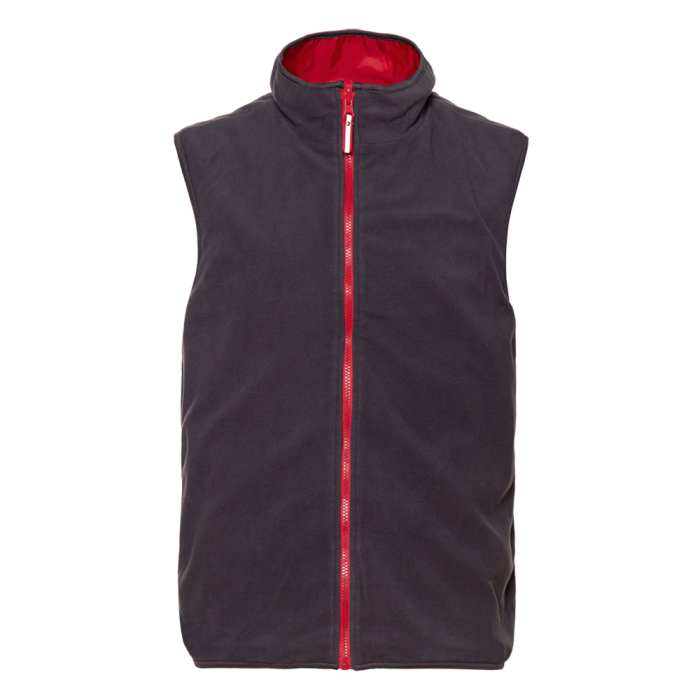 Красный однотонный двухсторонний жилет арт. 24N, Taffeta 210T, оптом | Мерч, униформа и текстиль для бизнеса фото-2