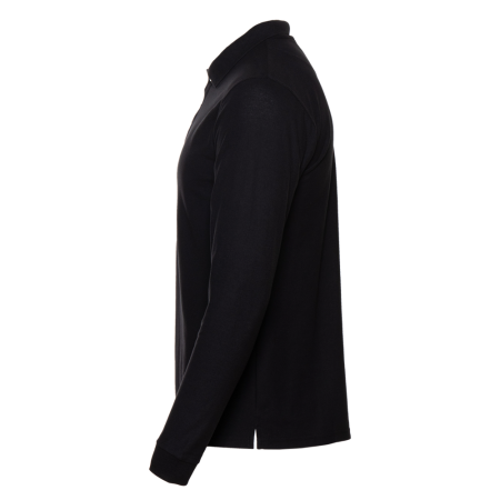 Рубашка поло мужская STAN длинный рукав хлопок/полиэстер 185, 104S, Чёрный (20) photo-1