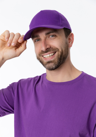 Фиолетовая футболка арт. 02 прямого кроя из 100% хлопка, 160 гр/м2, оптом | Мерч, униформа и текстиль для бизнеса  photo-10