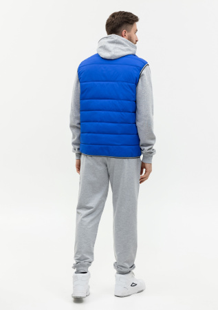 Синий однотонный утепленный жилет арт. 82 с контрастным кантом, 100% нейлон, оптом | Мерч, униформа и текстиль для бизнеса photo-3