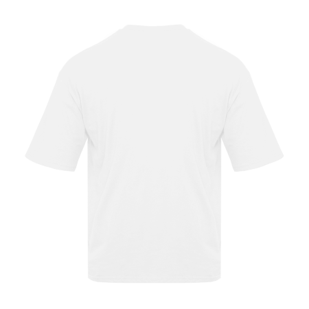 Белая футболка арт. 39 оверсайз кроя, из 100% хлопка, 140 гр/м2, оптом | Мерч, униформа и текстиль для бизнеса   photo-3