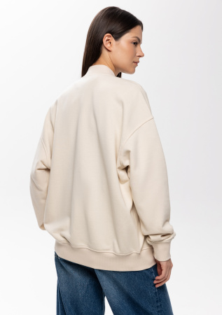 Молочный однотонный бомбер арт. 70, футер 3-нитка (70% хлопок, 30% эластан), оптом | Мерч, униформа и текстиль для бизнеса photo-10