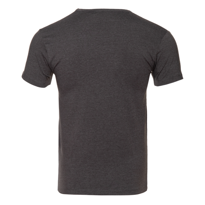 Темно-серая футболка арт. 37 облегающего силуэта, 92% хлопок, 8% эластан, 180 гр/м2, оптом | Мерч, униформа и текстиль для бизнеса  фото-1