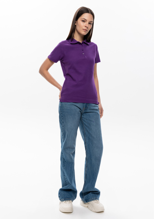 Рубашка поло женская STAN хлопок/полиэстер 185, 04WL, Фиолетовый (94) фото-3