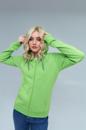 Женская ярко-зеленая толстовка STAN арт. 17W, футер с начесом, 60% хлопок 40% полиэстер, 280 гр/м2 — оптом | Мерч, униформа и текстиль для бизнеса photo-5