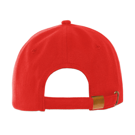 Красная бейсболка арт. 06, 6 клиньев из 100% хлопка, 330 гр/м2, оптом | Мерч, униформа и текстиль для бизнеса  photo-4