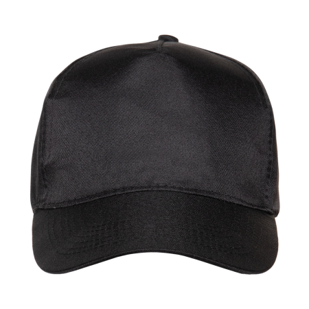 Черная бейсболка арт. 10P, 5 клиньев из 100% полиэстера, 150 гр/м2 – оптом photo-3