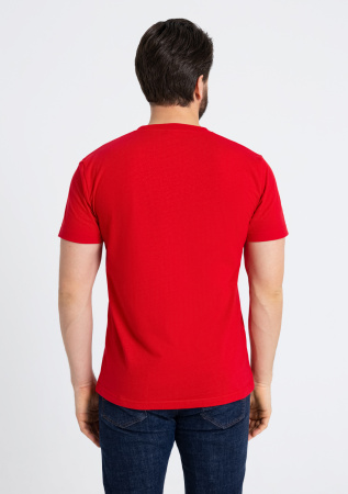 Красная футболка арт. 08U прямого кроя из 100% хлопка, 180 гр/м2, оптом | Мерч, униформа и текстиль для бизнеса  photo-6