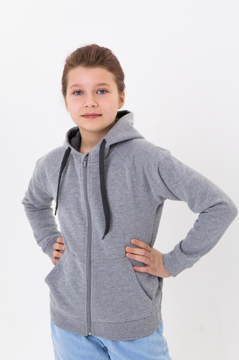 Детская синяя толстовка STAN арт. 17J, футер с начесом, 60% хлопок 40% полиэстер, 280 гр/м2 | Мерч, униформа и текстиль для бизнеса фото-3