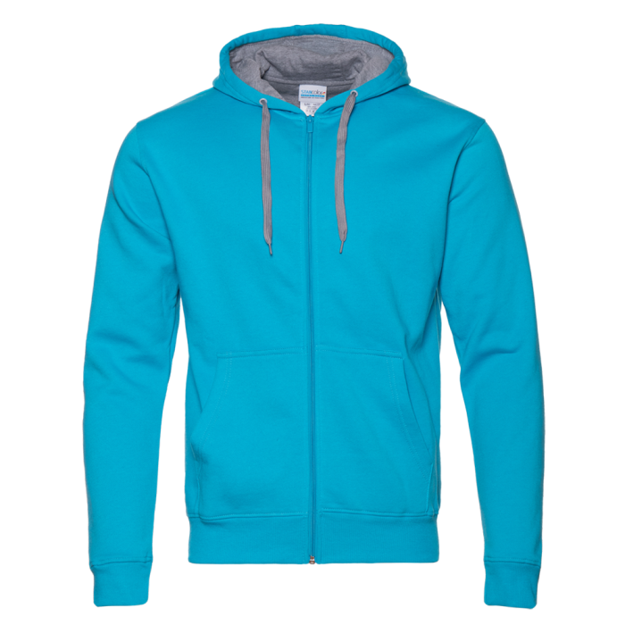 Толстовка  мужская STAN с капюшоном на молнии  футер с начёсом 280, 17,Бирюзовый (32) | Мерч, униформа и текстиль для бизнеса фото-0