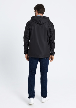 Черная однотонная ветровка арт. 59, 100% полиэстер, Dewspo 210T – оптом | Мерч, униформа и текстиль для бизнеса photo-5