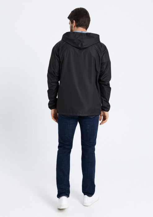 Черная однотонная ветровка арт. 59, 100% полиэстер, Dewspo 210T – оптом | Мерч, униформа и текстиль для бизнеса фото-4