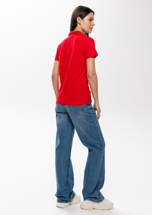 Рубашка поло женская STAN хлопок/полиэстер 185, 04WL, Красный (14) фото-4