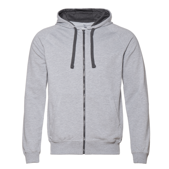 Толстовка мужская STAN с капюшоном на молнии футер без начёса 260, 61, Серый меланж (50) | Мерч, униформа и текстиль для бизнеса фото-0