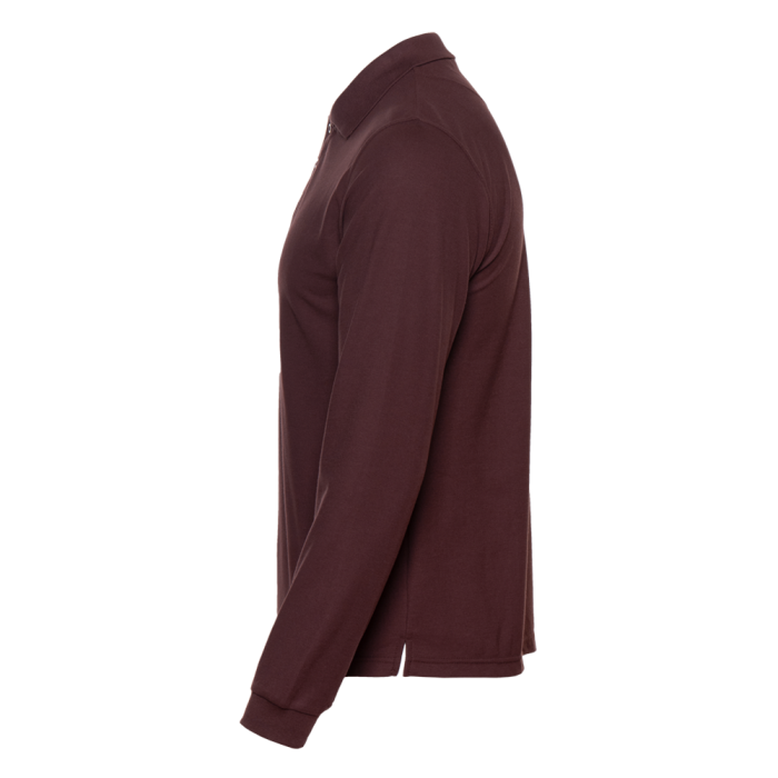 Коричневая рубашка поло с длинным рукавом арт. 04S, 65% хлопок, 35% полиэстер, 185 гр/м2, оптом | Мерч, униформа и текстиль для бизнеса  фото-2