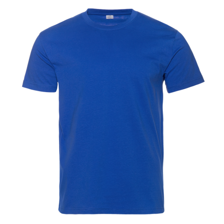 Синяя футболка арт. 08U прямого кроя из 100% хлопка, 180 гр/м2, оптом | Мерч, униформа и текстиль для бизнеса  photo-0
