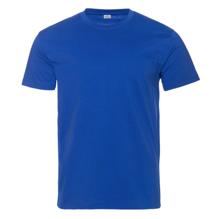 Синяя футболка арт. 08U прямого кроя из 100% хлопка, 180 гр/м2, оптом | Мерч, униформа и текстиль для бизнеса  фото-0