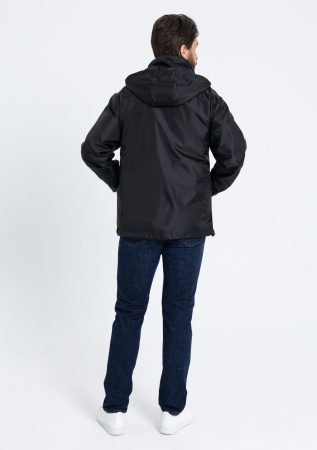 Черная однотонная утепленная ветровка арт. 60, 100% полиэстер, Dewspo 210T | Мерч, униформа и текстиль для бизнеса photo-5